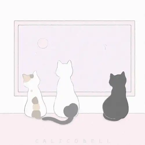 原创猫咪背影简笔画