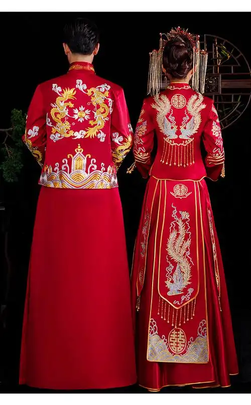 阿亨中式古代汉服嫁衣出嫁古装秀禾服新娘2021年新款夏季薄款中式嫁衣