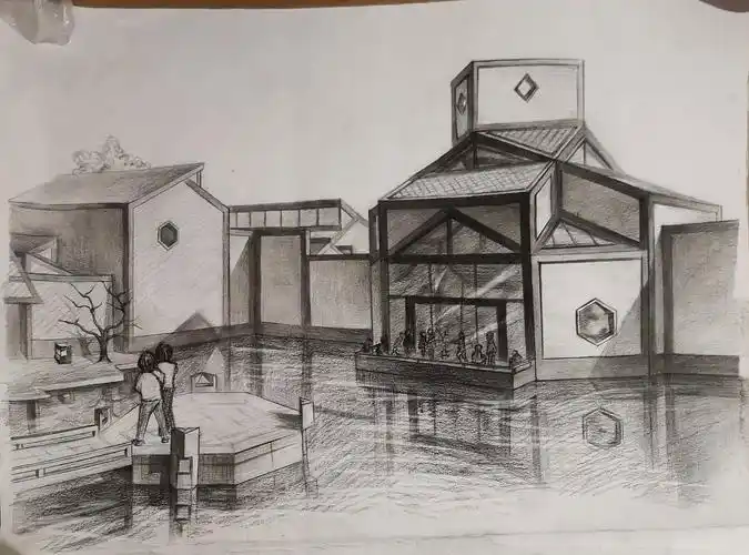 苏州博物馆手绘