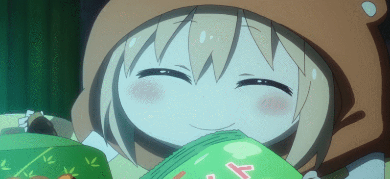 小埋土间埋吃零食可爱动漫gif动图_动态图_表情包下载_soogif