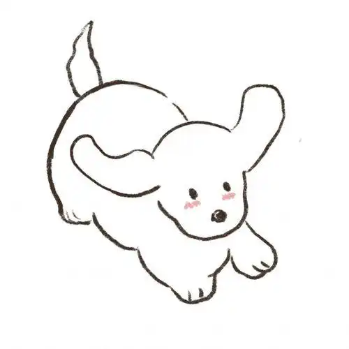 狗狗简笔画你也喜欢奔跑的小狗吗
