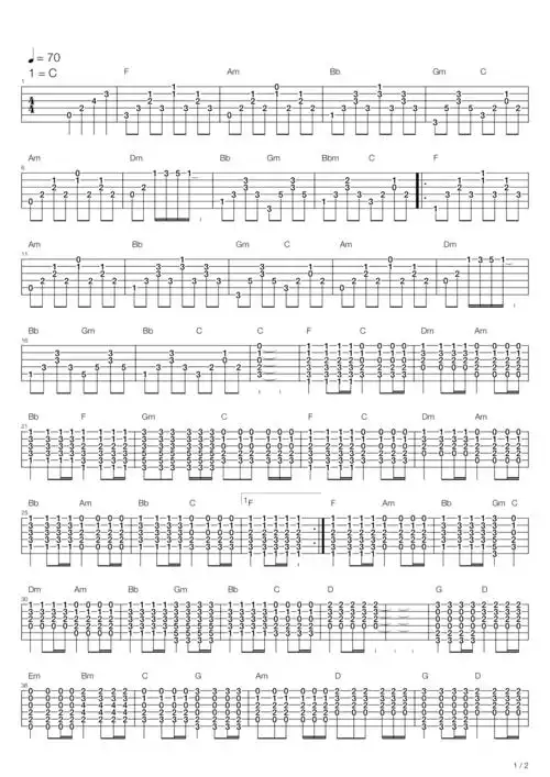 容祖儿心淡吉他谱