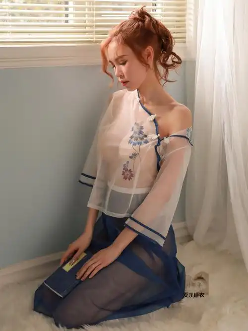 热卖情趣内衣性感民国校服汉服旗袍学生装长裙睡衣透视诱惑女春夏季骚