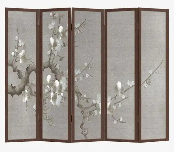 中式半透明落地屏风素材免费下载_觅元素