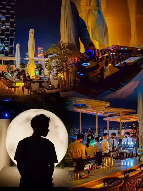 欣赏深圳夜景mint高空露天酒吧