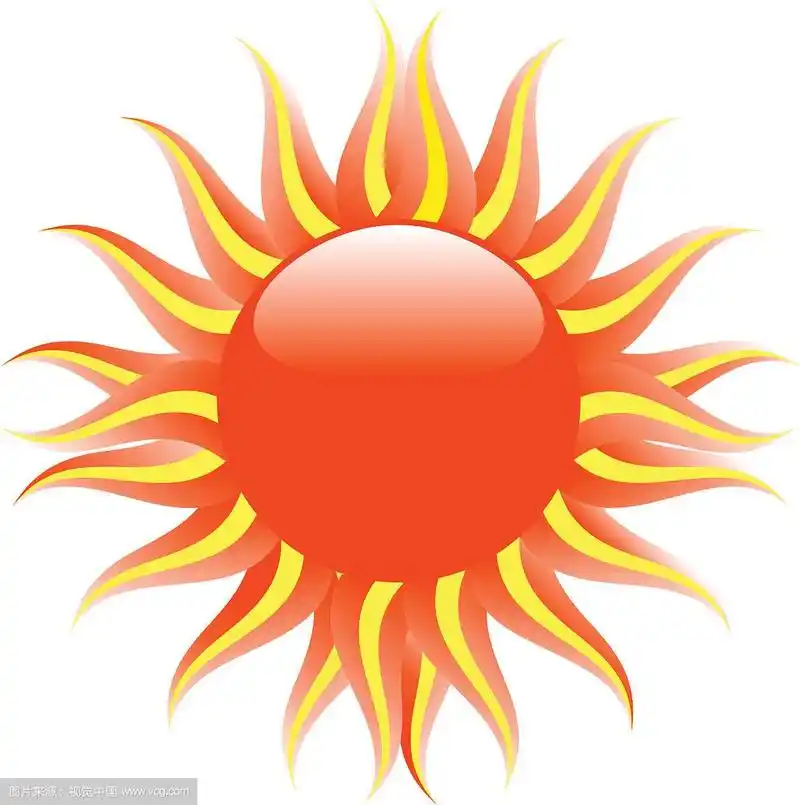 红色炎热的太阳