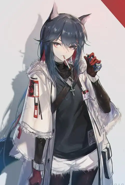 动漫美图:明日方舟德克萨斯图片欣赏,可爱的黑发少女