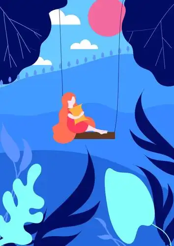 秋千上的女孩|插画|商业插画|追风筝的李女士 - 原创作品 - 站酷