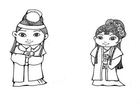 林黛玉和贾宝玉的简笔画q版29黛玉焚稿正册连环画收藏本红楼梦之十五