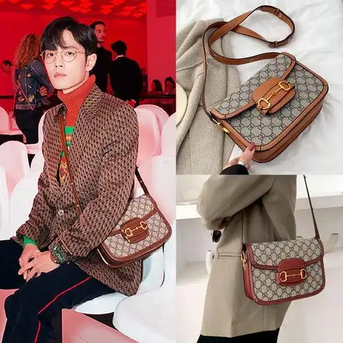 zaztto/杰师度肖战同款单肩包女士跨年新款印花手提斜挎豆腐包