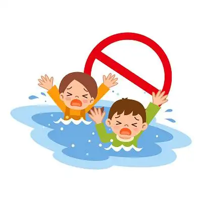 儿童卡通装饰防溺水游泳插画元素防溺水元素