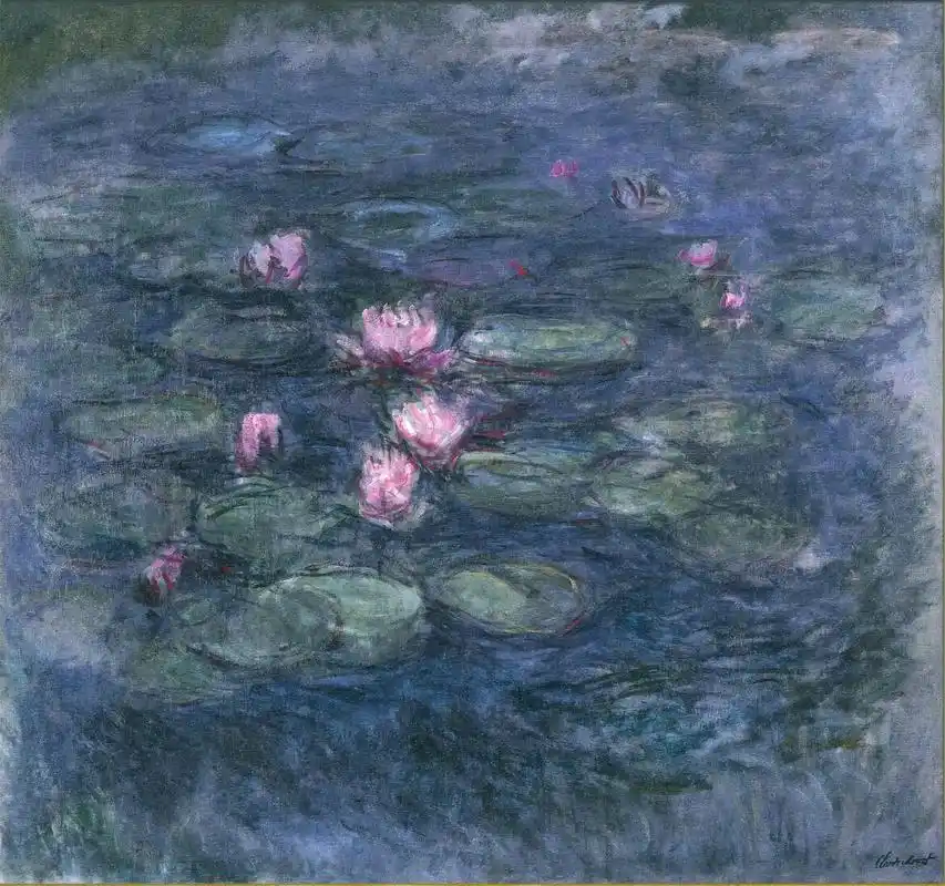 莫奈睡莲作品合集一.#风景画 #色彩 #睡莲 #莫奈 - 抖音