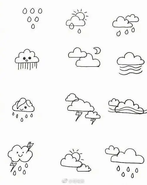 云儿童简笔画 简笔画图片大全-蒲城教育文学网