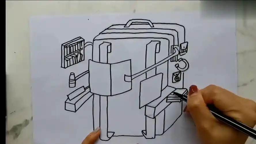 多功能书包绘画步骤_腾讯视频