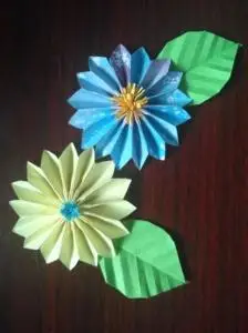 折纸剪纸手工制作立体花朵幼儿园学校小学生手工彩纸作品贺卡配件