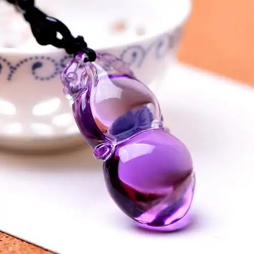 男女礼物紫水晶五行葫芦吊坠本命年福禄项链纳福项坠