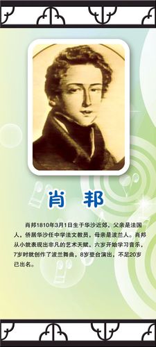 海报印制210海报展板素材(制作)6599音乐家肖邦简介