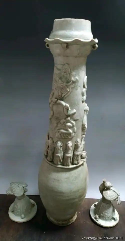 北宋影青釉魂瓶一只80cm喜欢的朋友不要错过细节如图