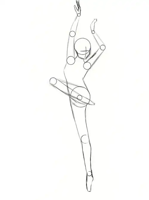 零基础学画画用圈圈画人体