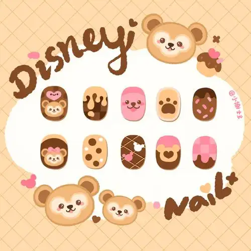 迪士尼02达菲卡通美甲