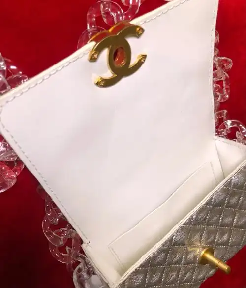 小香风香奈儿全手工全皮迷你口盖包