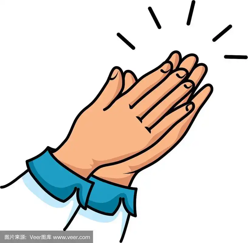 双手鼓掌孤立的图标