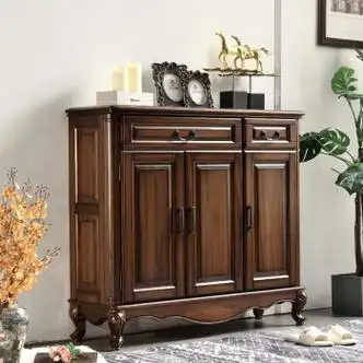 aseblarm美式实木鞋柜家用门口大容量阳台储物置物入户收纳柜客厅玄关