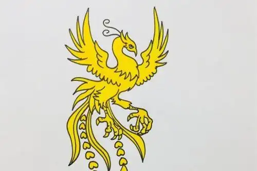 霸气古风凤凰简笔画怎么画 简单飞翔凤凰简笔画步骤