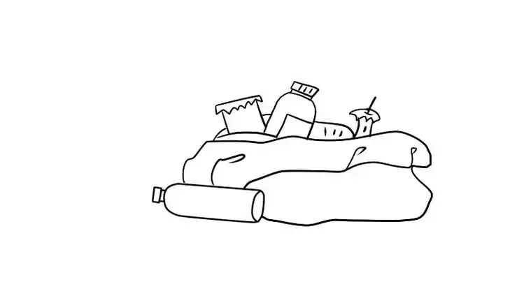 垃圾简笔画怎么画