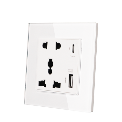 4a酒店英式国际pd快充电源插座typec港澳五孔usb手机数据线面板