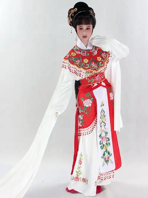 花旦戏服千雨2021年新款越剧古装演出服戏曲服装民族服装