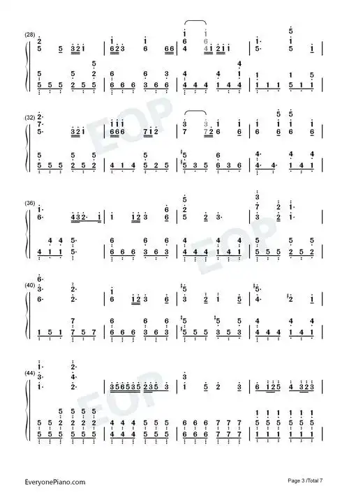 大丈夫天气之子插曲双手简谱预览3