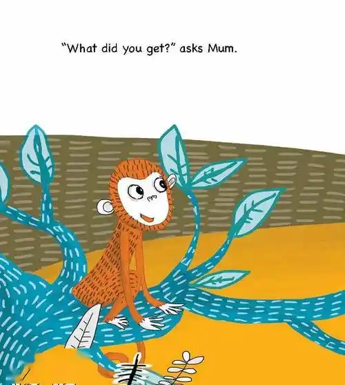 2,猴子摘水果英文绘本