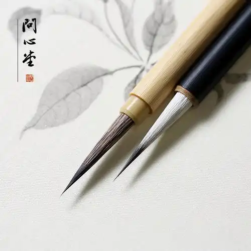 勾线笔毛笔工笔画问心堂紫毫国画水粉叶筋笔衣纹白描花枝俏描线笔