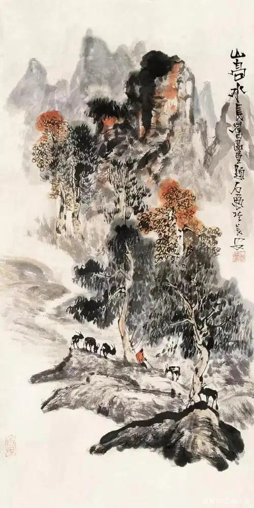 很多地方与梵高相似的国画艺术大师石鲁作品欣赏