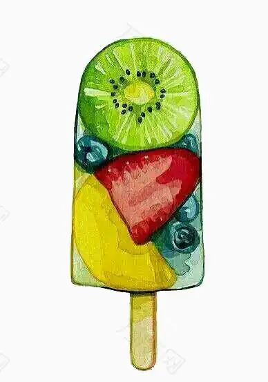 手绘冰棍儿素材