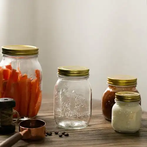 雕花玻璃果酱瓶沙拉酱蜂蜜玻璃罐黄桃罐头瓶手工酱包装瓶现货批发