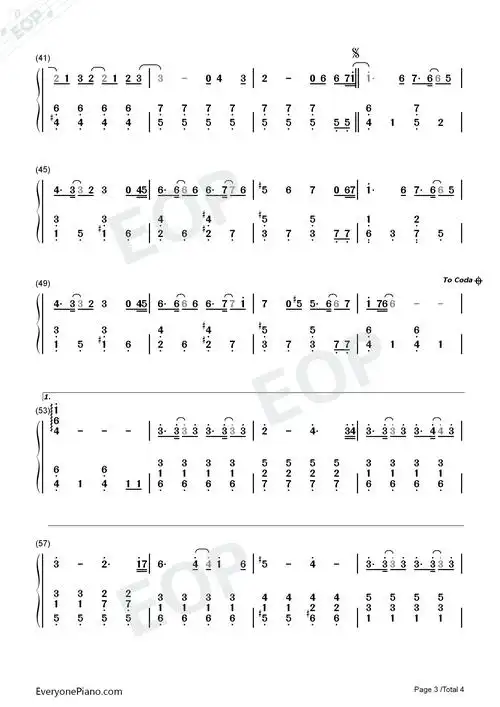 氷の上に立つように-名侦探柯南ed双手简谱预览3-钢琴谱文件(五线谱