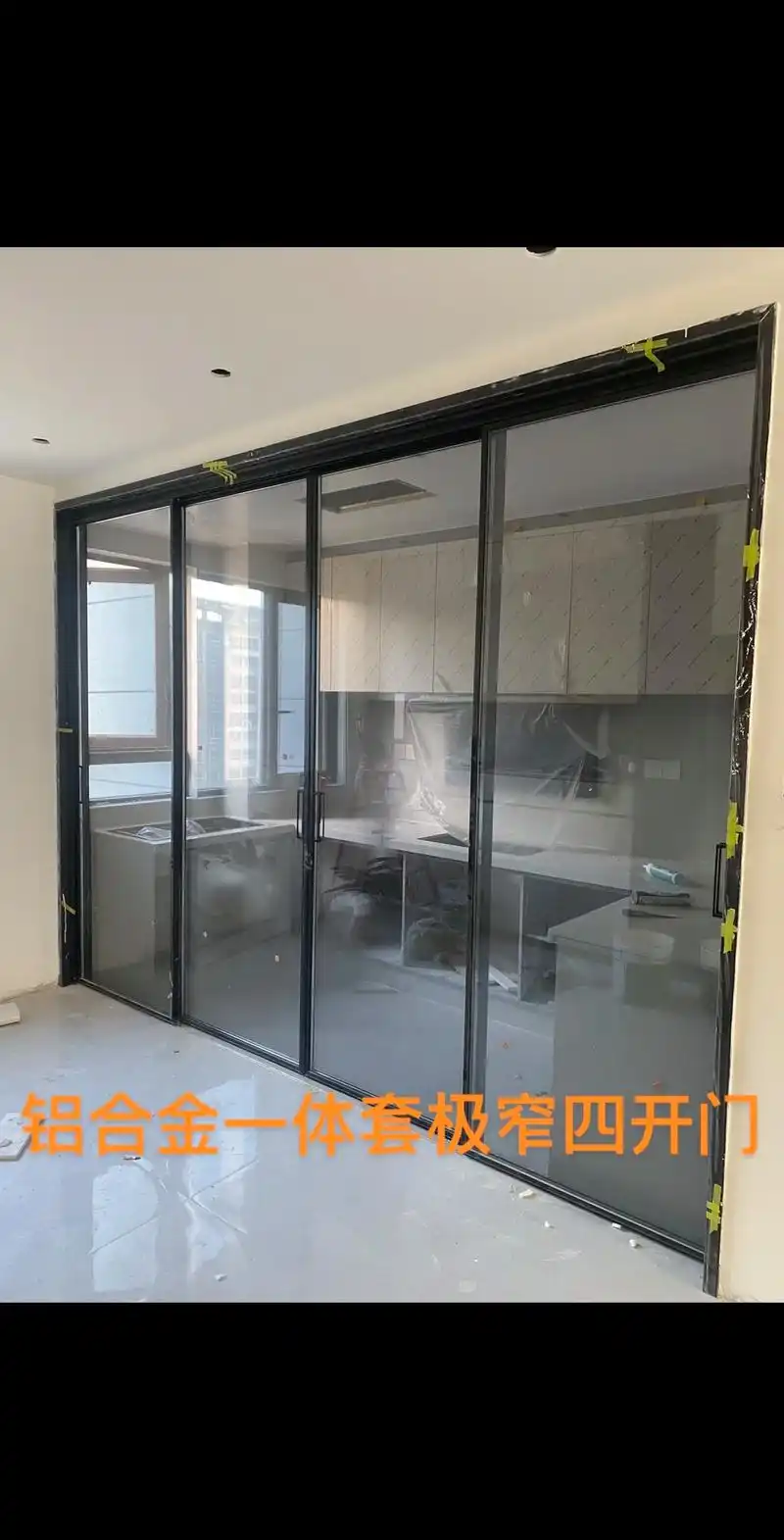 推拉移门刚安装好的效果图,白色,黑色,瓷美银灰等门框颜色及各 - 抖音