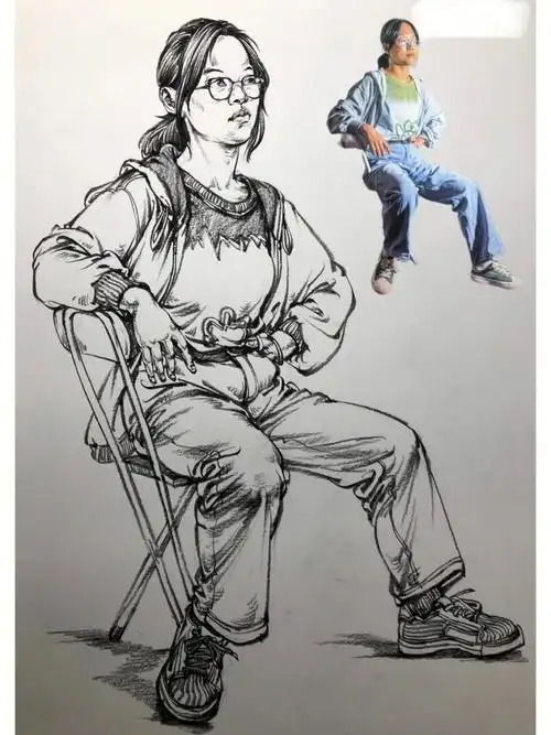 美术生  #陈平速写  #速写人物  #夏日冰爽画风