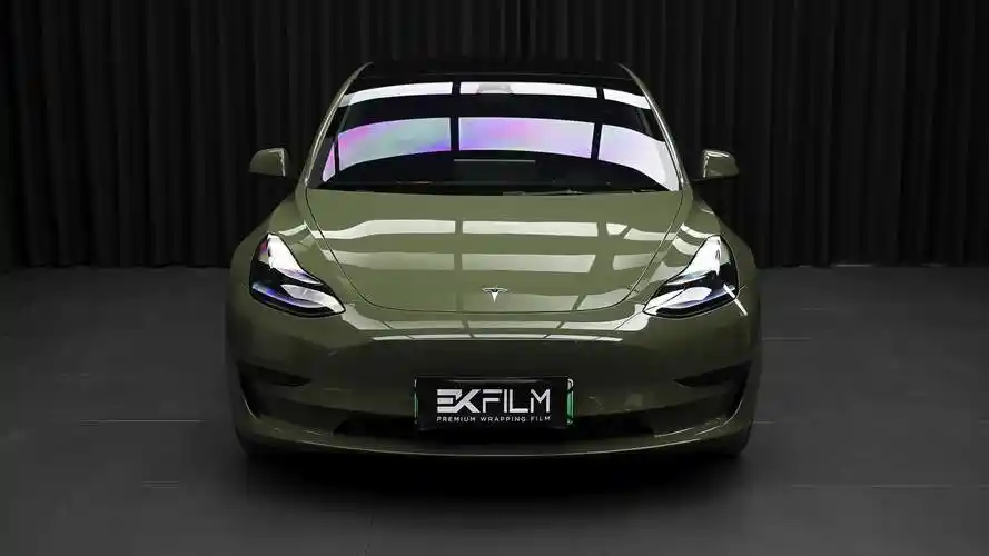 特斯拉model3-ekfilm改色膜曙光绿,让人目不暇接!