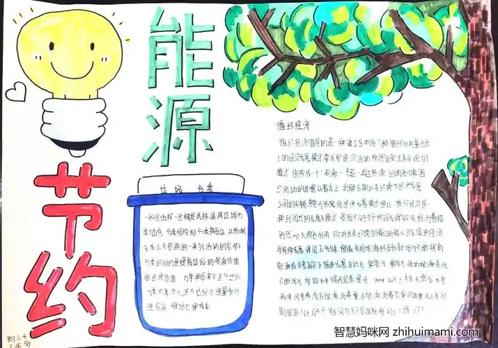 9张漂亮的节约能源手抄报图片