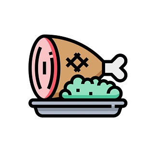 鸡腿肉卡通免扣素材