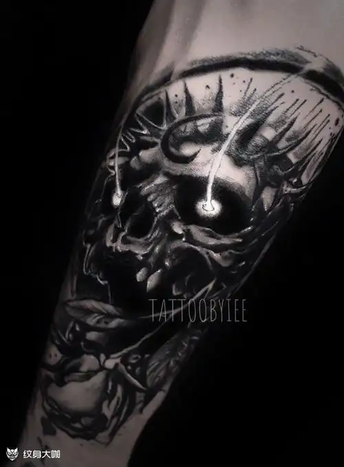 骷髅手臂纹身图案大全 - 纹身大咖