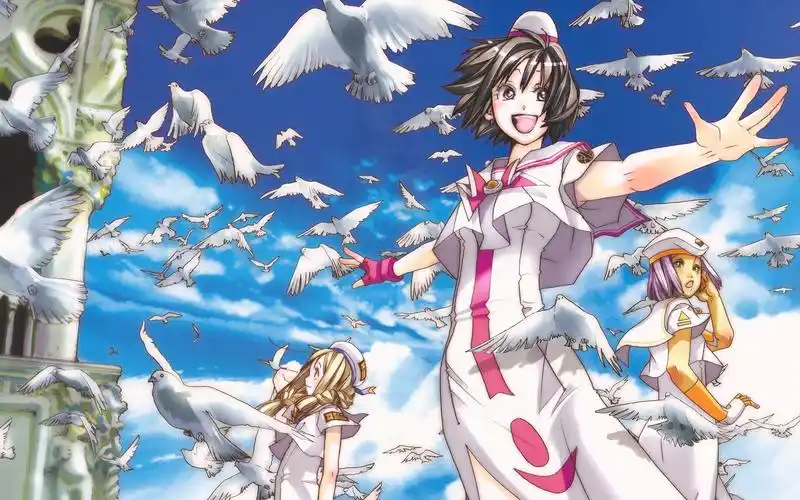 晃,雅典娜,鸽子,治愈系动漫,动漫少女,日本动漫,少女系水星领航员壁纸