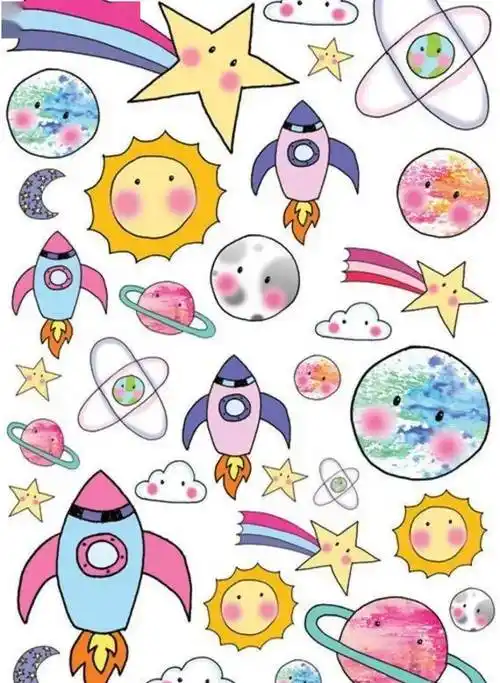 太空简笔画 太空简笔画 宇宙 星球 宇航员