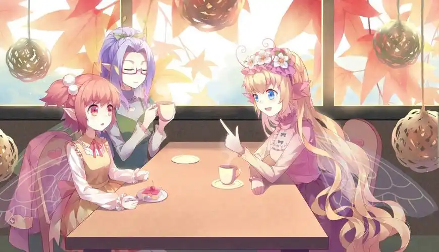 插画,小花仙[宿命]普普拉与雅加 听三仙女讲普普拉和雅