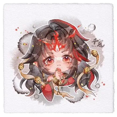 仿水彩q版阿修罗