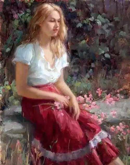 现代古典美美国画家利斯顿的油画人物