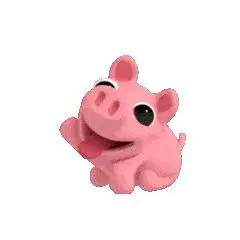 rosapig透明3d粉红小猪表情包